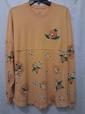 Disney Orange-Print Crewneck Tee-shirt in Yellow, Orange and Green